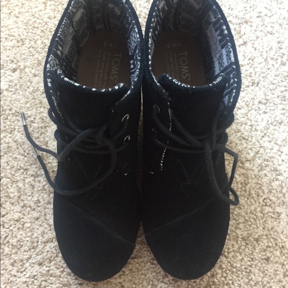 Black Toms Wedge